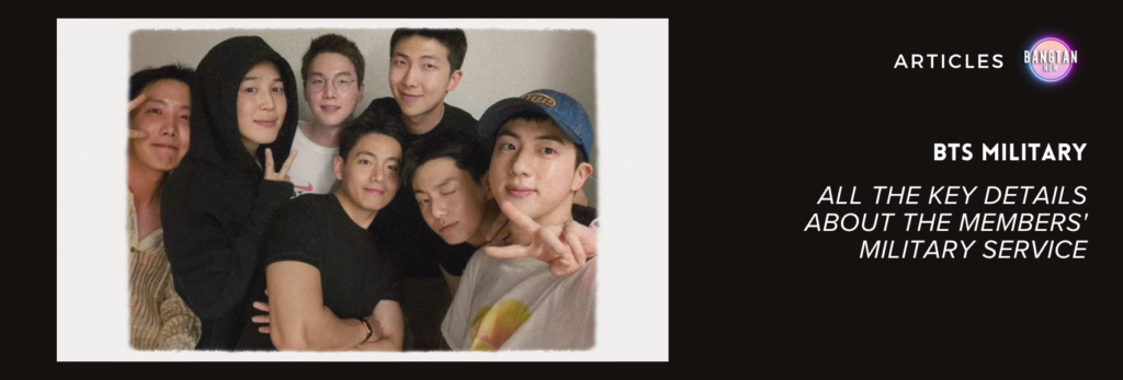 First OT7 photo after BTS Military service, shared by RM on Instagram. The seven BTS members—Jin, SUGA, j-hope, RM, Jimin, V, and Jungkook—stand side by side, smiling and reunited in a casual, joyful moment. This image marks the official end of their military chapter. Featured in the full article on Bangtan Now.