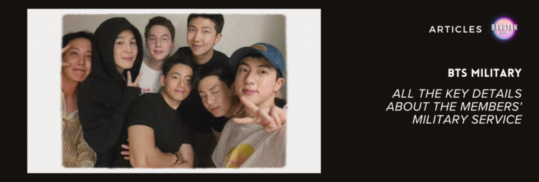 First OT7 photo after BTS Military service, shared by RM on Instagram. The seven BTS members—Jin, SUGA, j-hope, RM, Jimin, V, and Jungkook—stand side by side, smiling and reunited in a casual, joyful moment. This image marks the official end of their military chapter. Featured in the full article on Bangtan Now.