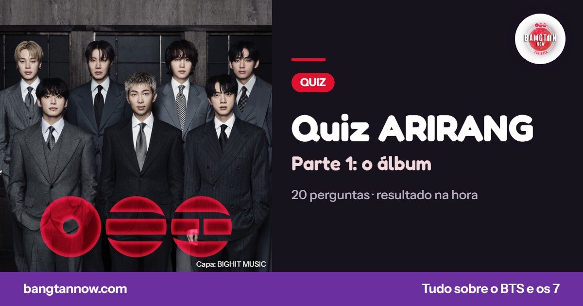 Quiz ARIRANG parte 1