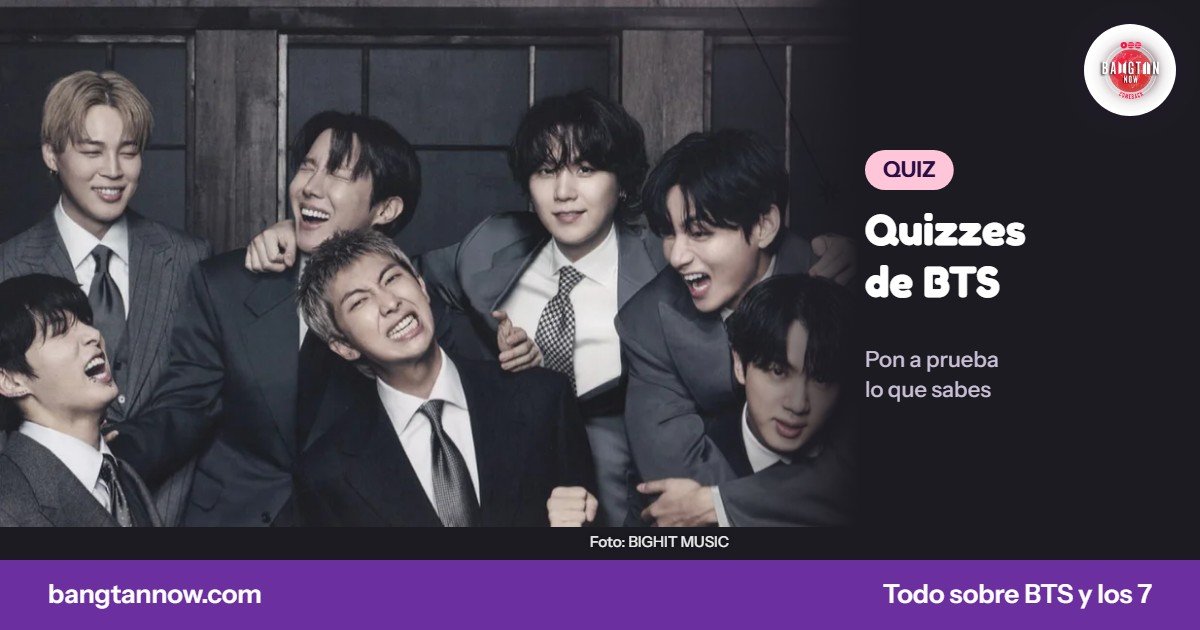 Quizzes de BTS en Bangtan Now: los siete integrantes de BTS