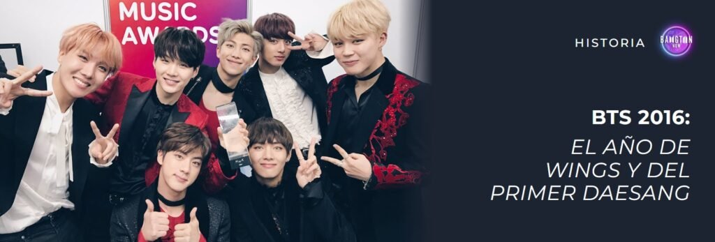 BTS 2016 – el año de WINGS y del primer daesang