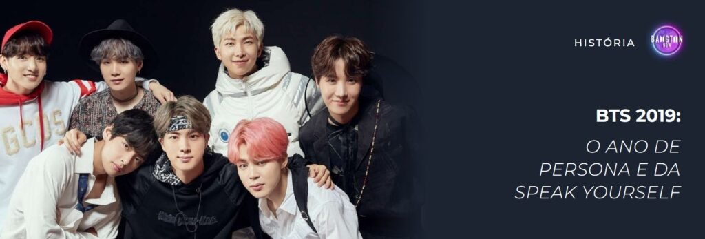 BTS 2019: os sete membros do BTS juntos num estúdio, com o título “O ano de Persona e da Speak Yourself”