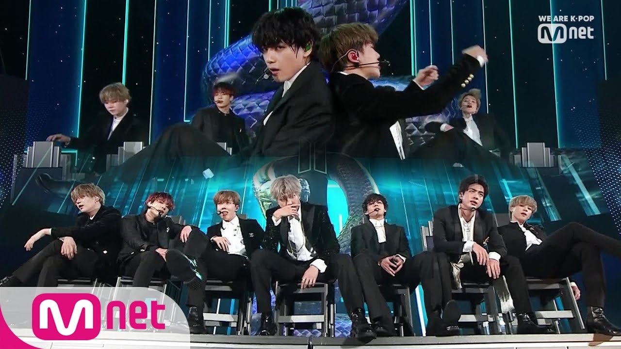 BTS no MAMA 2019, no Nagoya Dome, na apresentação de Dionysus