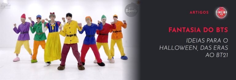 Fantasia BTS: os sete fantasiados de Branca de Neve e os Sete Anões no Halloween de 2017