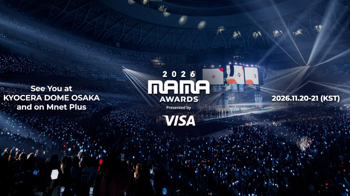 Arte oficial do MAMA AWARDS 2026, no Kyocera Dome Osaka, em 20 e 21 de novembro